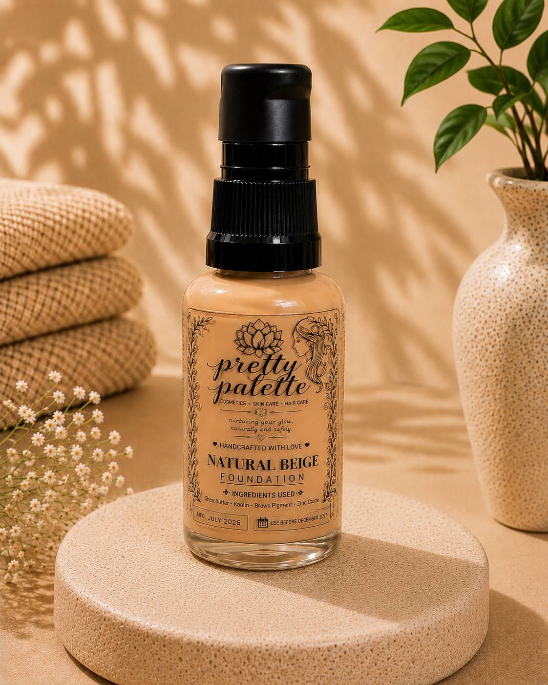 Oragnic Foundation Shade Natural Biege