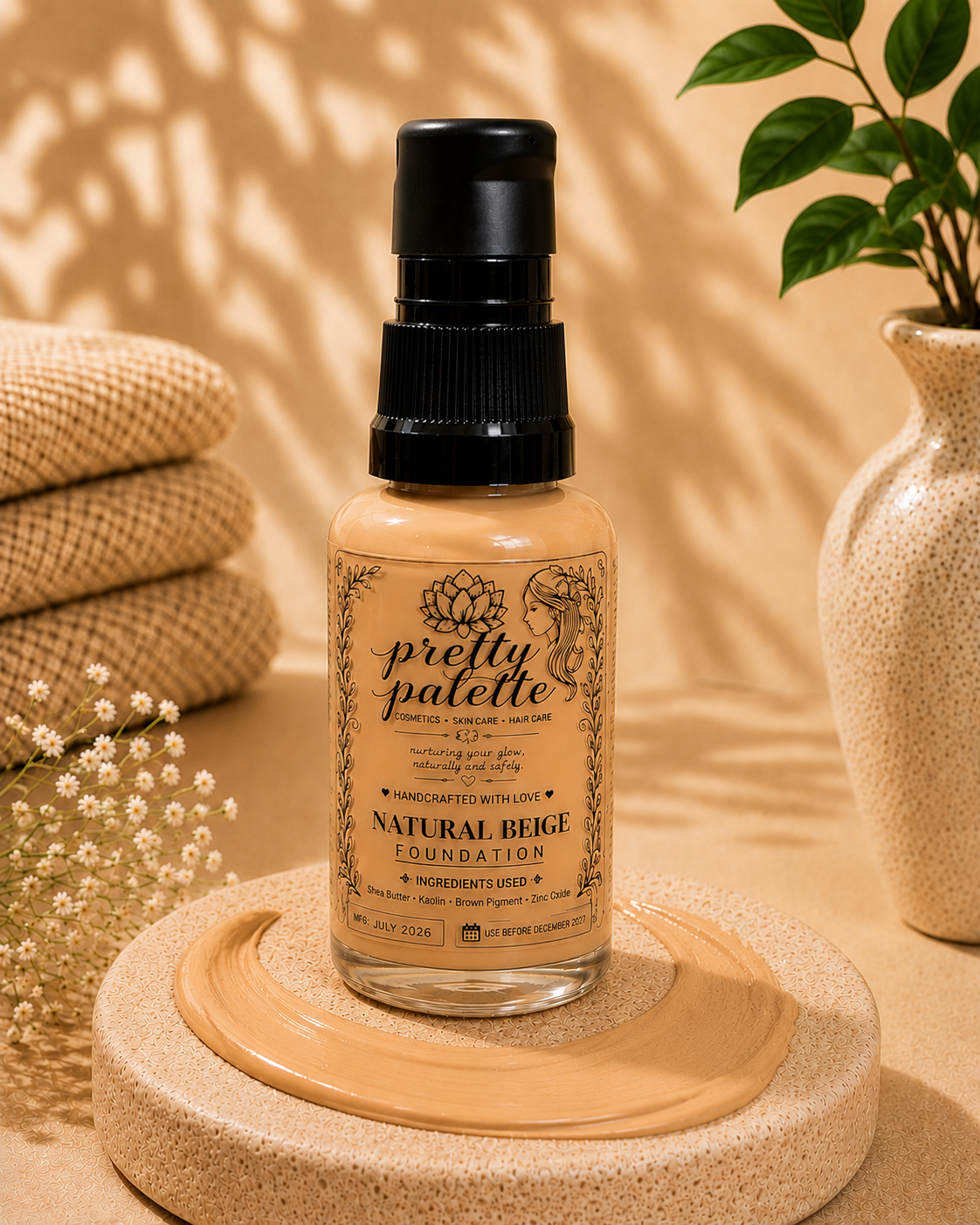 Oragnic Foundation Shade Natural Biege