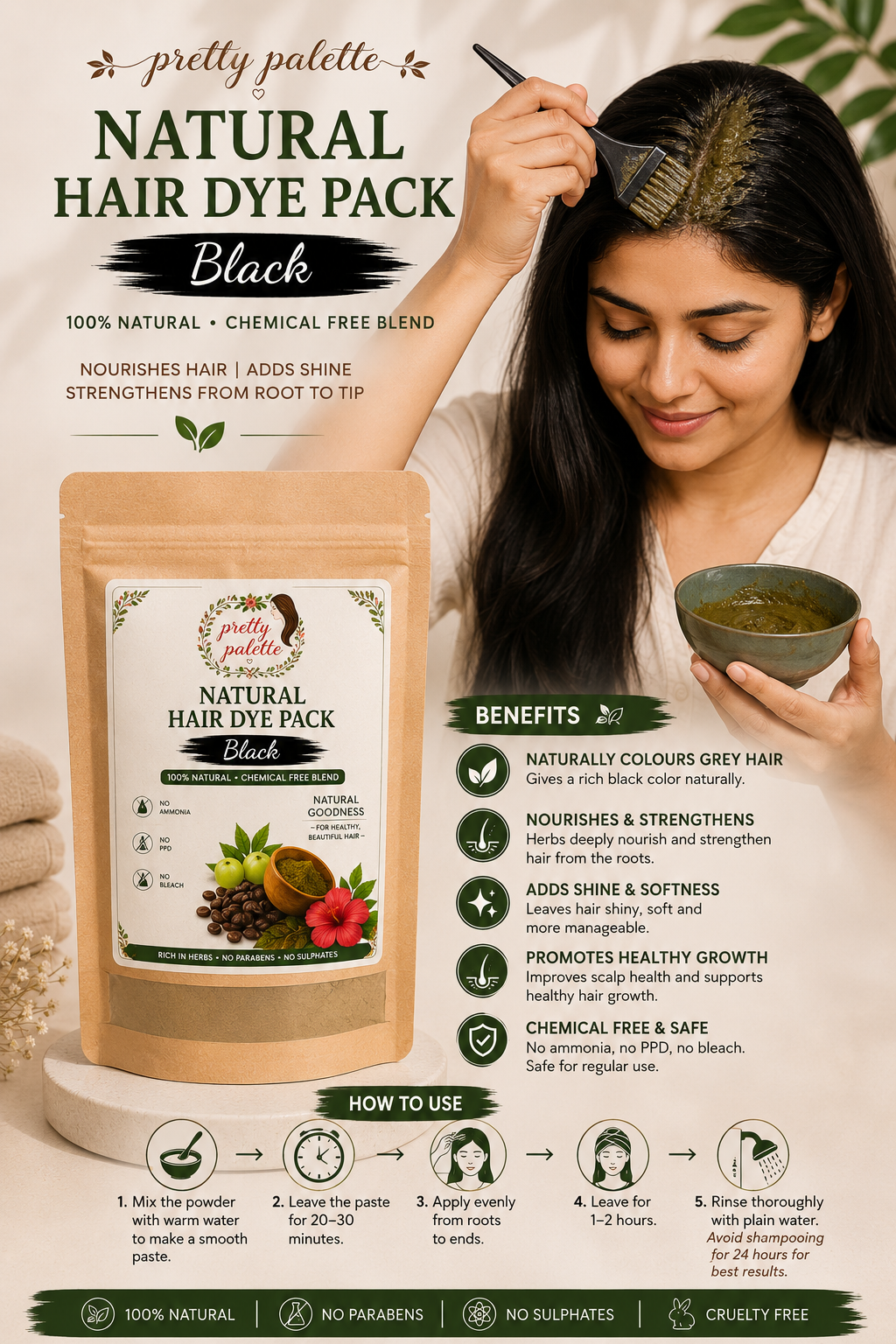 Natural Hair Dye Black