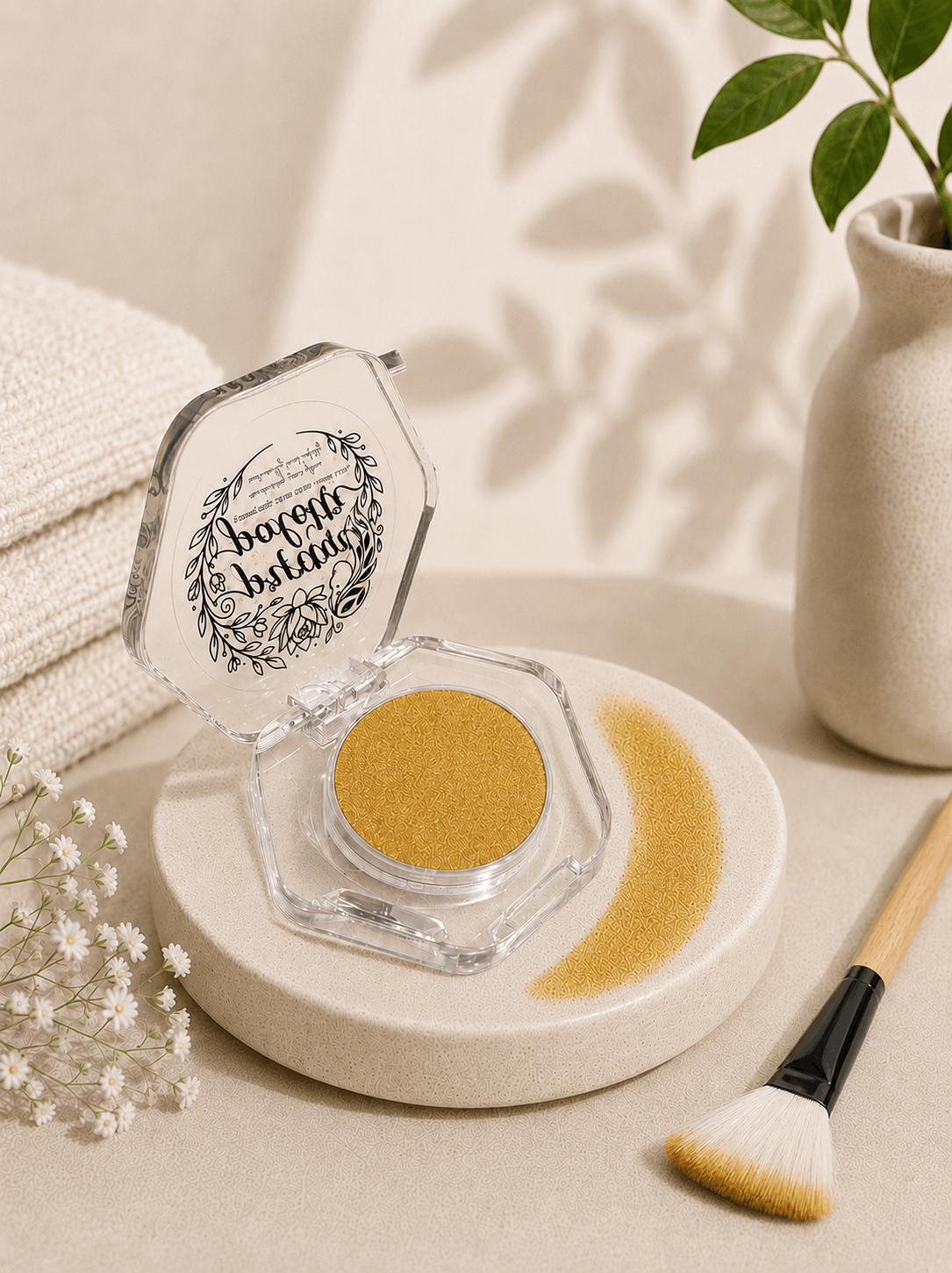 Pressed Shimmer Eye Shadow - Golden Sparkle 