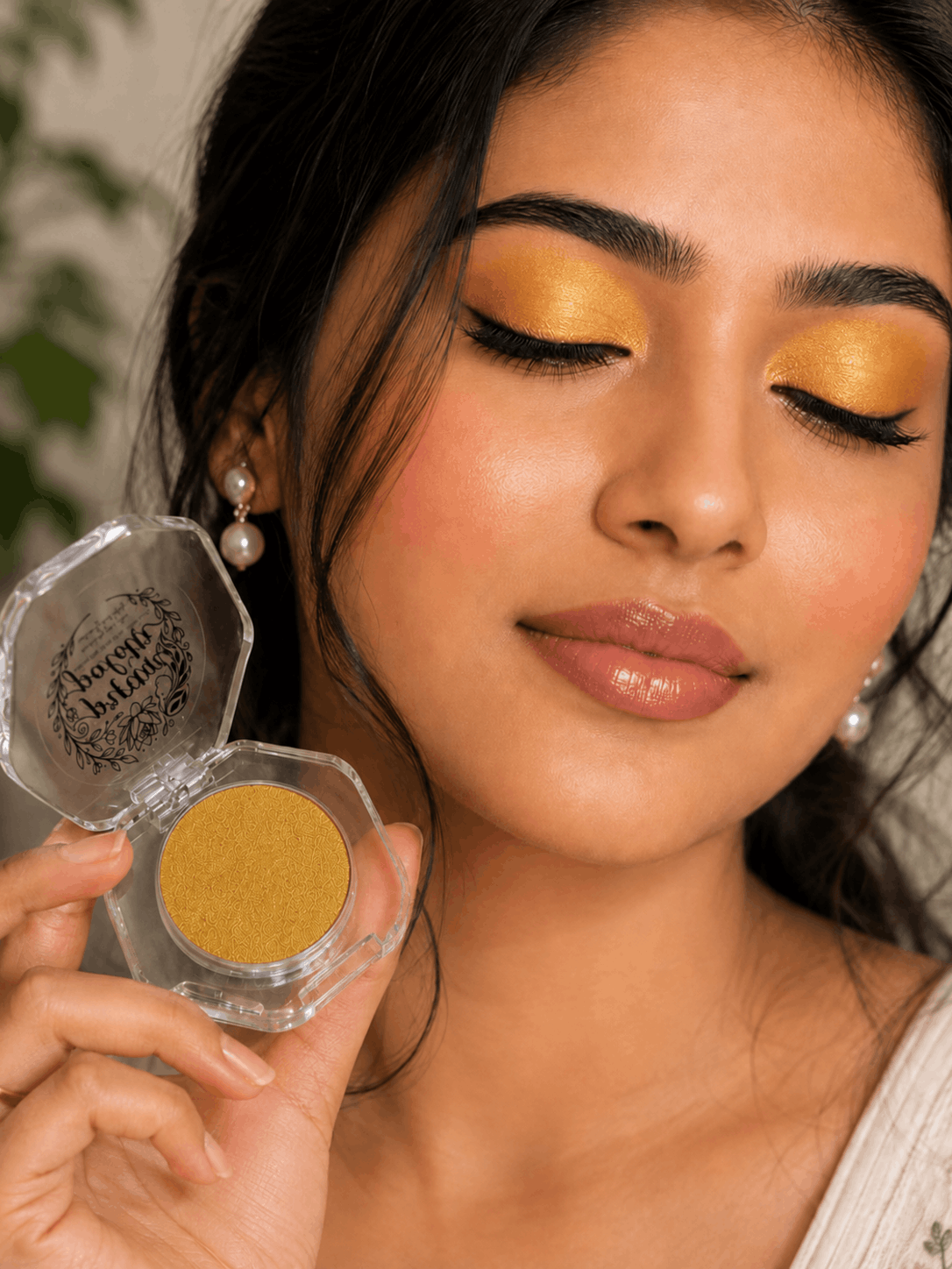Pressed Shimmer Eye Shadow - Golden Sparkle 