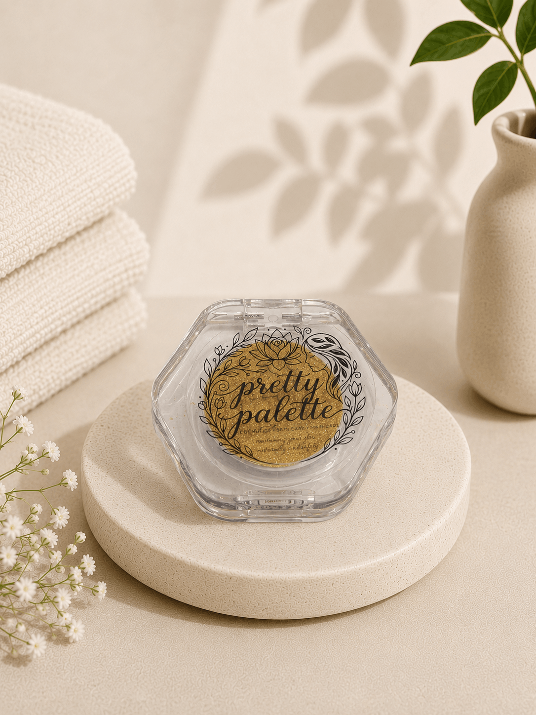 Pressed Shimmer Eye Shadow - Golden Sparkle 