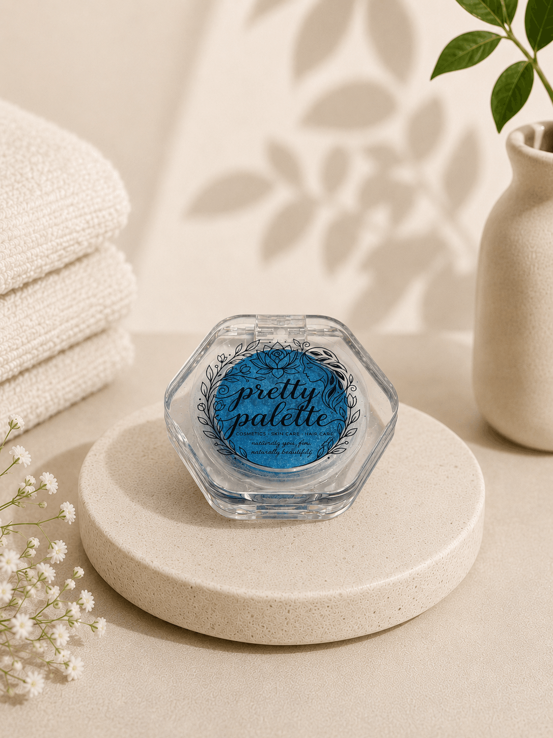 Pressed Shimmer Eye Shadow - Aqua Blue Shimmer