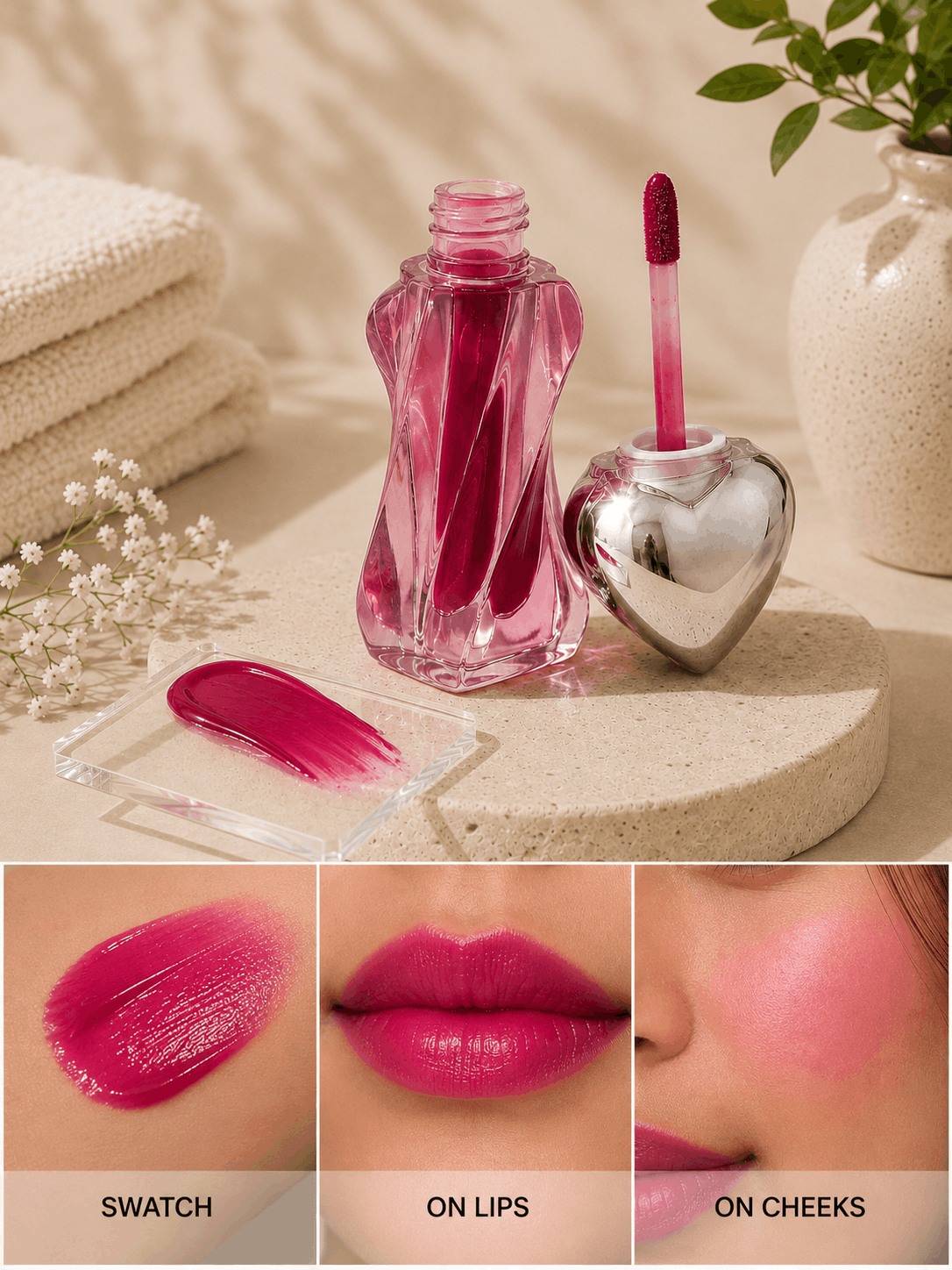 Water Tint For Lip & Cheeks -  Bubble Blush (Pink)